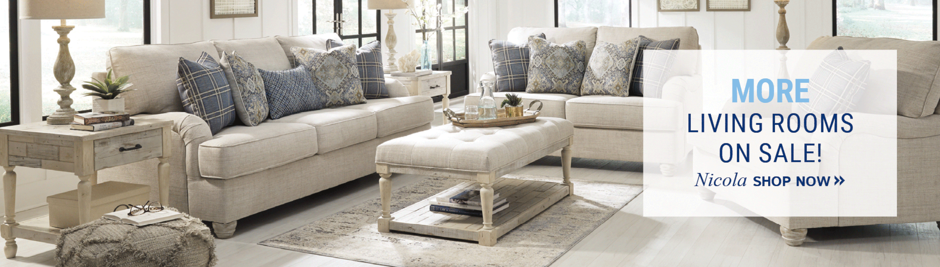 MORE Living Rooms on Sale! Shop Now.