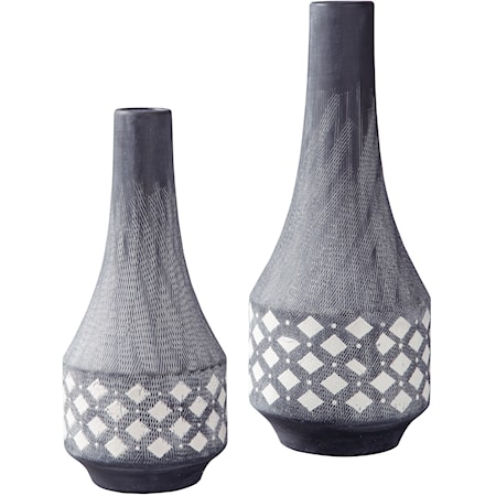 Dornitilla Black/White Vase Set