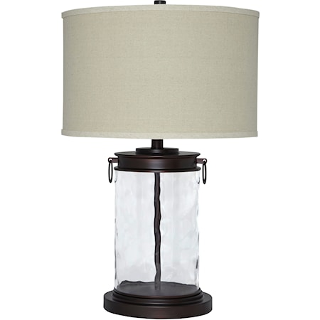 Tailynn Clear/Bronze Finish Glass Table Lamp