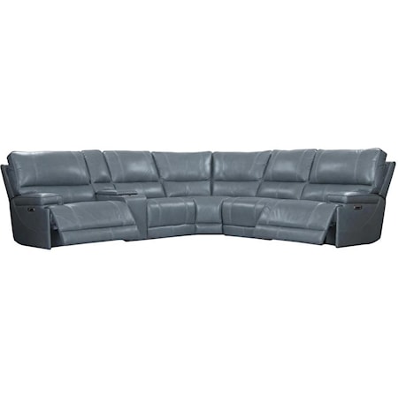 Wade Leather Match Power Sectional